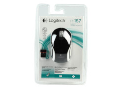 Logitech M187 Optical USB Zwart-Zilver Retail Wireless