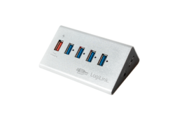 LogiLink 5 Port Hub, USB 3.0 actief (aluminium)