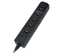 LogiLink 7 Port Hub, USB 2.0 actief Zwart