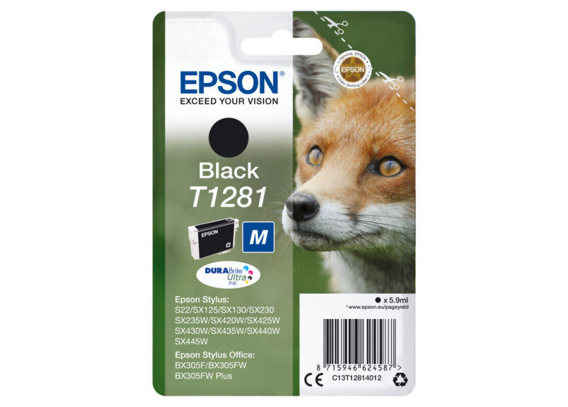 Epson T1281 Zwart 5,9ml (Origineel)