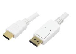 DisplayPort <--> HDMI 2.00m LogiLink Wit