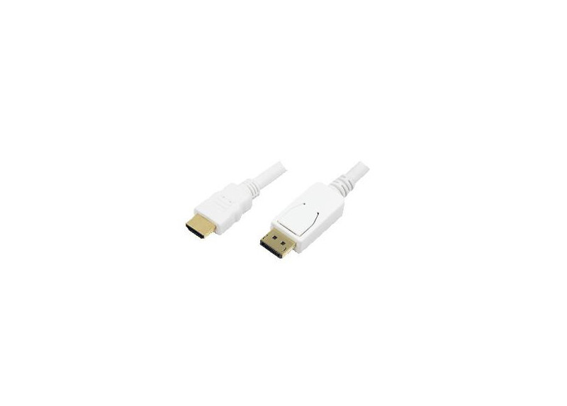 DisplayPort <--> HDMI 2.00m LogiLink Wit