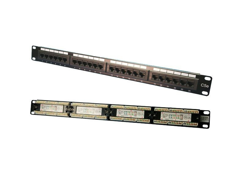 TOE 1U Patch Panel 24-port CAT5e UTP Zwart LogiLink