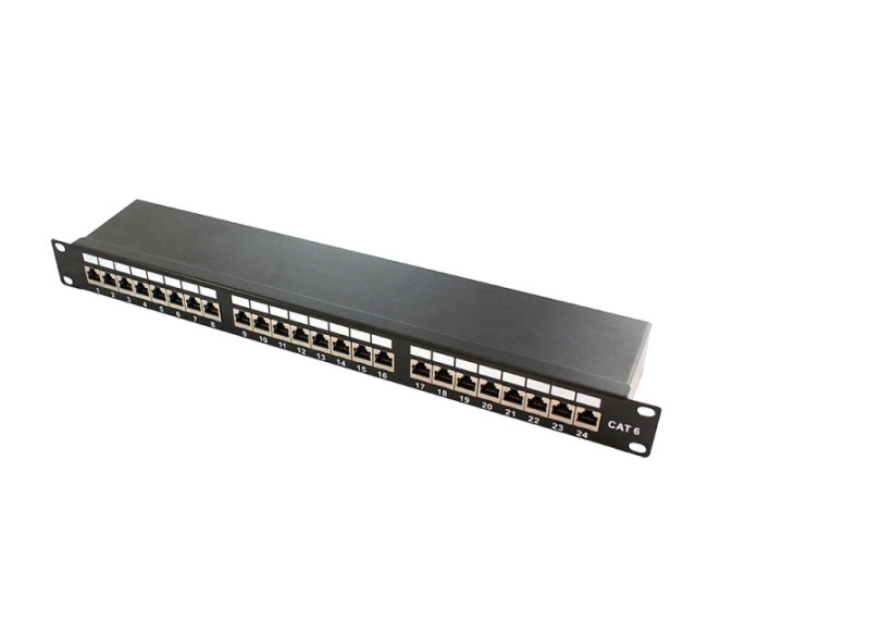 TOE 1U Patch Panel 24-port CAT6 STP Zwart LogiLink