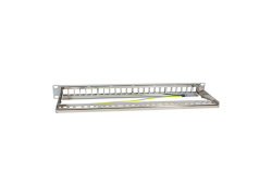 Keystone Panel 19" 24 Ports Shielded Grijs LogiLink