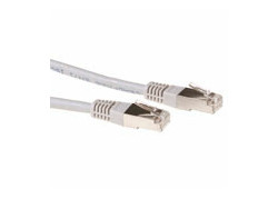 ACT Grijze 1 meter LSZH SFTP CAT6 patchkabel met RJ45 connectoren