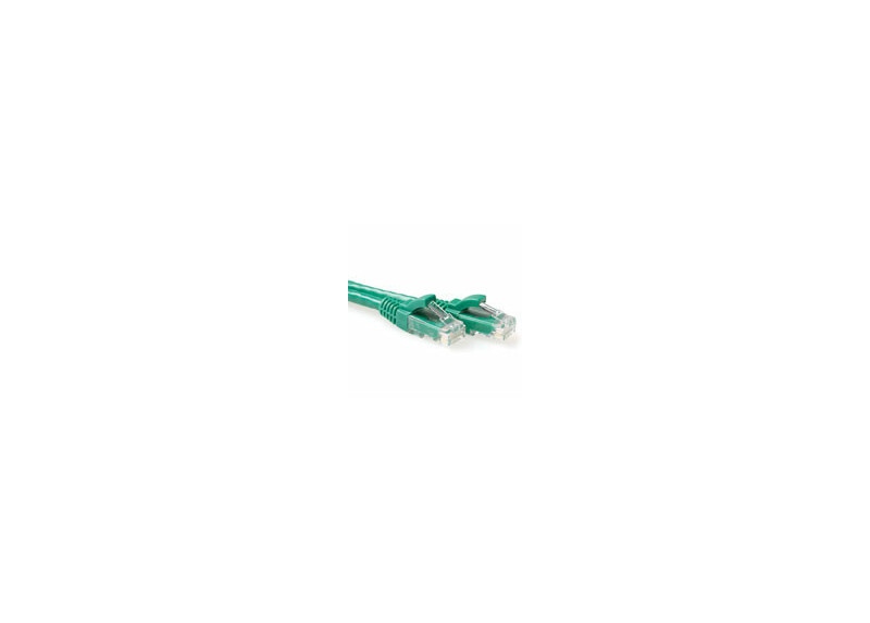 ACT Groene 0,5 meter U/UTP CAT6A patchkabel snagless met RJ45 connectoren