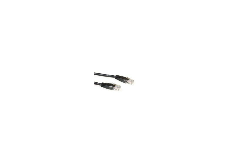 ACT Zwarte 0,5 meter U/UTP CAT5E patchkabel met RJ45 connectoren