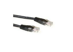 ACT Zwarte 2 meter U/UTP CAT6 patchkabel met RJ45 connectoren