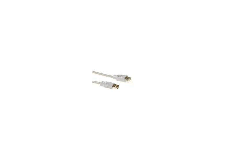 ACT USB 2.0 A male - USB A female ivoor  1,80 m
