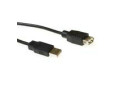 ACT USB 2.0 A male - USB A female zwart  0,50 m