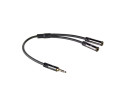 Ewent EW9236 audio kabel 0,15 m 3.5mm 2 x 3.5mm Zwart