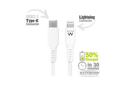 Ewent EW9915 Lightning-kabel 1 m Wit