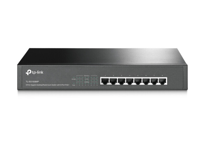 TP-LINK TL-SG1008MP Unmanaged Gigabit Ethernet (10/100/1000) Power over Ethernet (PoE) Zwart