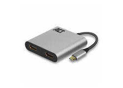 ACT USB-C naar HDMI Dual monitor MST female adapter 4K