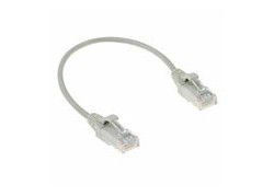 ACT Grijze 3 meter LSZH U/UTP CAT6 datacenter slimline patchkabel snagless met RJ45 connectoren