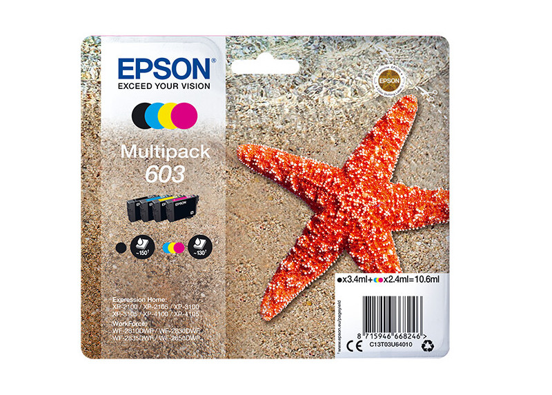 Epson 603 Multipack Z/C/M/G 10,6ml (Origineel)