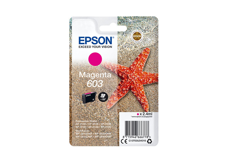 Epson 603 Singlepack Magenta 2,4ml (Origineel)