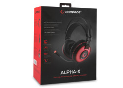 Rampage Gaming Headset ALPHA-X -Dolby 7.1 Surround Sound - PC-PS4- SN-RW66-Rood