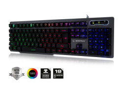 Rampage Gaming Toetsenbord KB-R78 - Rainbow achtergrond verlichting - Metalen behuizing - US Layout