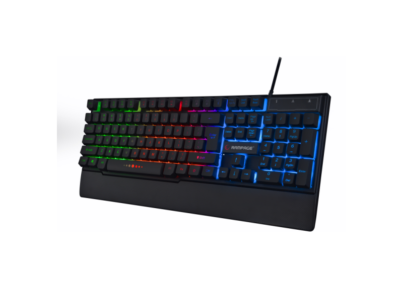 Rampage Gaming Toetsenbord KB-R66 - Rainbow achtergrond verlichting - US Layout - USB