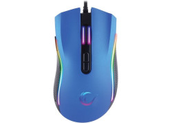 Rampage SMX- R44 macro RGB gaming muis - 6400 DPI - Blauw