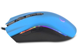 Rampage SMX- R44 macro RGB gaming muis - 6400 DPI - Blauw