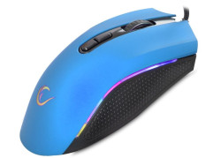 Rampage SMX- R44 macro RGB gaming muis - 6400 DPI - Blauw