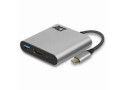 ACT USB-C naar HDMI female multiport adapter met PD Pass-Through 60W, 4K, USB-A