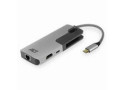 ACT USB-C 4K multiport adapter met HDMI, USB-A, LAN, USB-C PD Pass-Through 60W