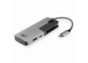 ACT USB-C Hub, met 3x USB-A, Kaartlezer, USB-C PD Pass-Through 60W