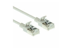 ACT Grijze 0,50 meter LSZH U/FTP CAT6A datacenter slimline patchkabel snagless met RJ45 connectoren