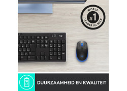 Logitech M190 Optical USB Zwart-Blauw Retail Wireless