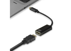 ACT AC7305 video kabel adapter 0,15 m USB Type-C HDMI Type A (Standaard) Zwart