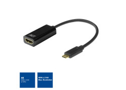 ACT AC7305 video kabel adapter 0,15 m USB Type-C HDMI Type A (Standaard) Zwart