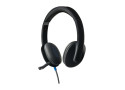 Logitech H540 USB Computer Headset Met high-definition geluid en knoppen op het oorstuk