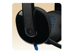 Logitech H540 USB Computer Headset Met high-definition geluid en knoppen op het oorstuk