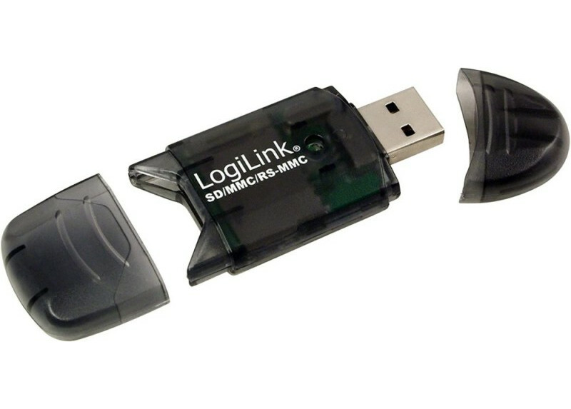 LogiLink Cardreader USB 2.0 Stick external for SD/MMC geheugenkaartlezer Zwart