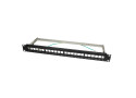 TOE 1U keystone panel 24-port Zwart LogiLink