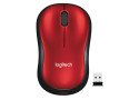 Logitech M185 Optical USB Rood-Zwart Retail Wireless