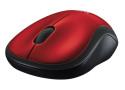 Logitech M185 Optical USB Rood-Zwart Retail Wireless