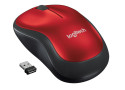 Logitech M185 Optical USB Rood-Zwart Retail Wireless