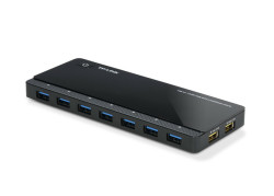 TP-Link 7 Port Hub, USB 3.0 actief zwart 2x power charge