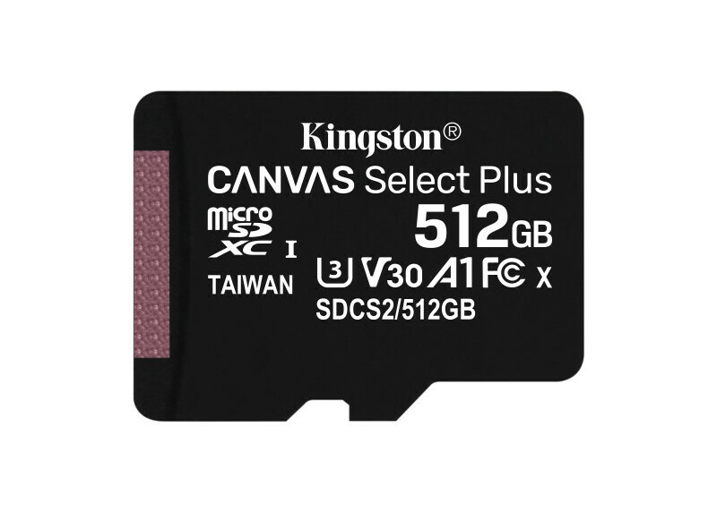 SDXC Card Micro 512GB Kingston UHS-I Canvas Select Plus