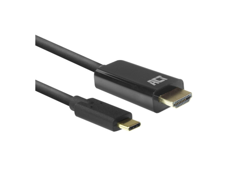 ACT AC7315 video kabel adapter 2 m USB Type-C HDMI Type A (Standaard) Zwart