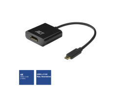 ACT AC7320 video kabel adapter 0,15 m USB Type-C DisplayPort Zwart