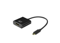 ACT AC7320 video kabel adapter 0,15 m USB Type-C DisplayPort Zwart