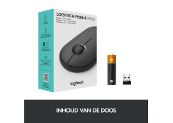 Logitech Pebble M350 Optical USB Zwart Retail Wireless