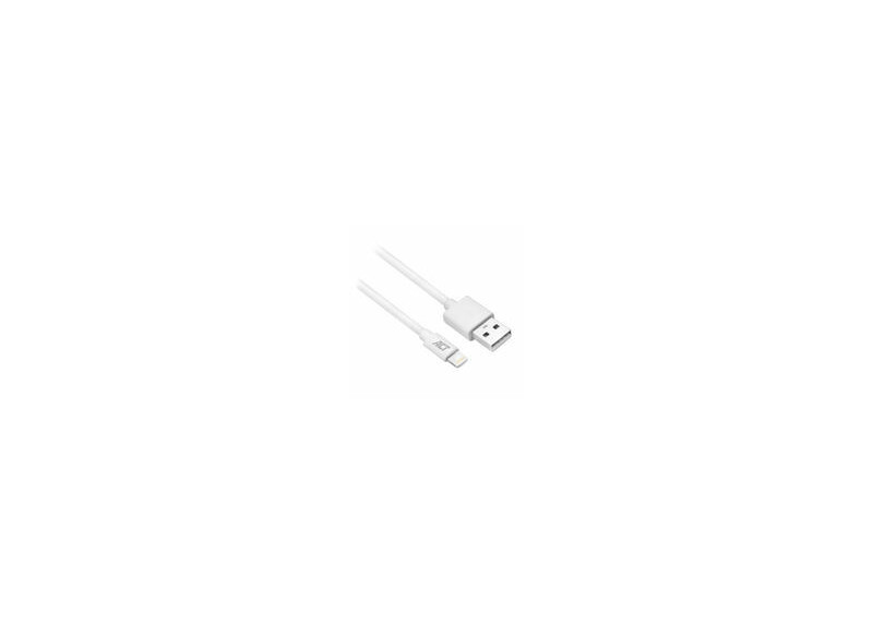 ACT AC3011 Lightning-kabel 1 m Wit