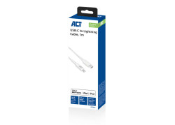 ACT AC3014 Lightning-kabel 1 m Wit